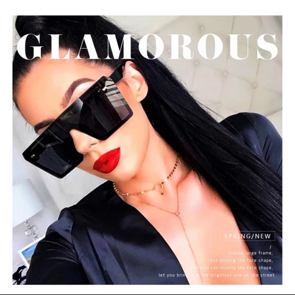 ☘OVERSIZED WOMEN'S FASHION SUNGLASSES-MATT BLACK ☘ - Picture 5 of 7